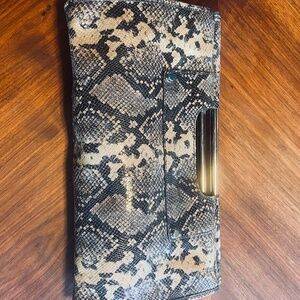 Banana Republic Snake Print Structured Handbag | New Condition | Chic Top Handle